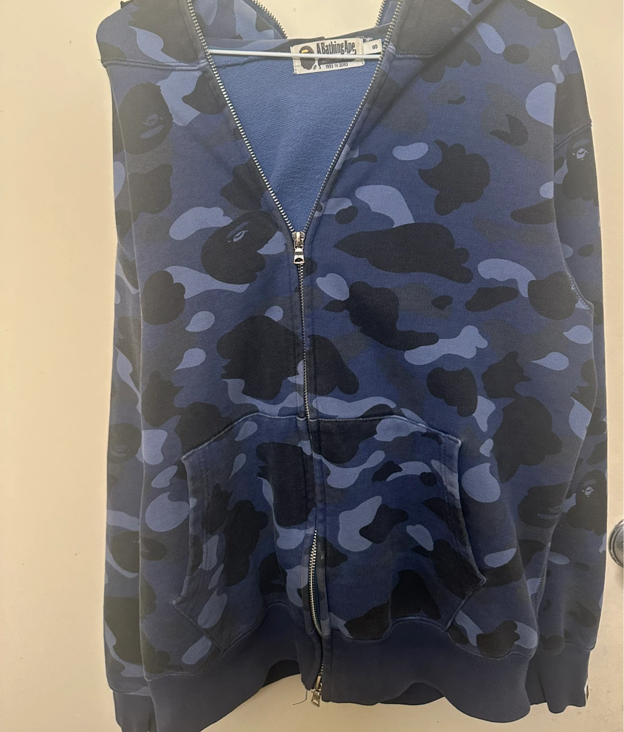 A Bathing Ape Shark Full Zip Hoodie Blue Camo