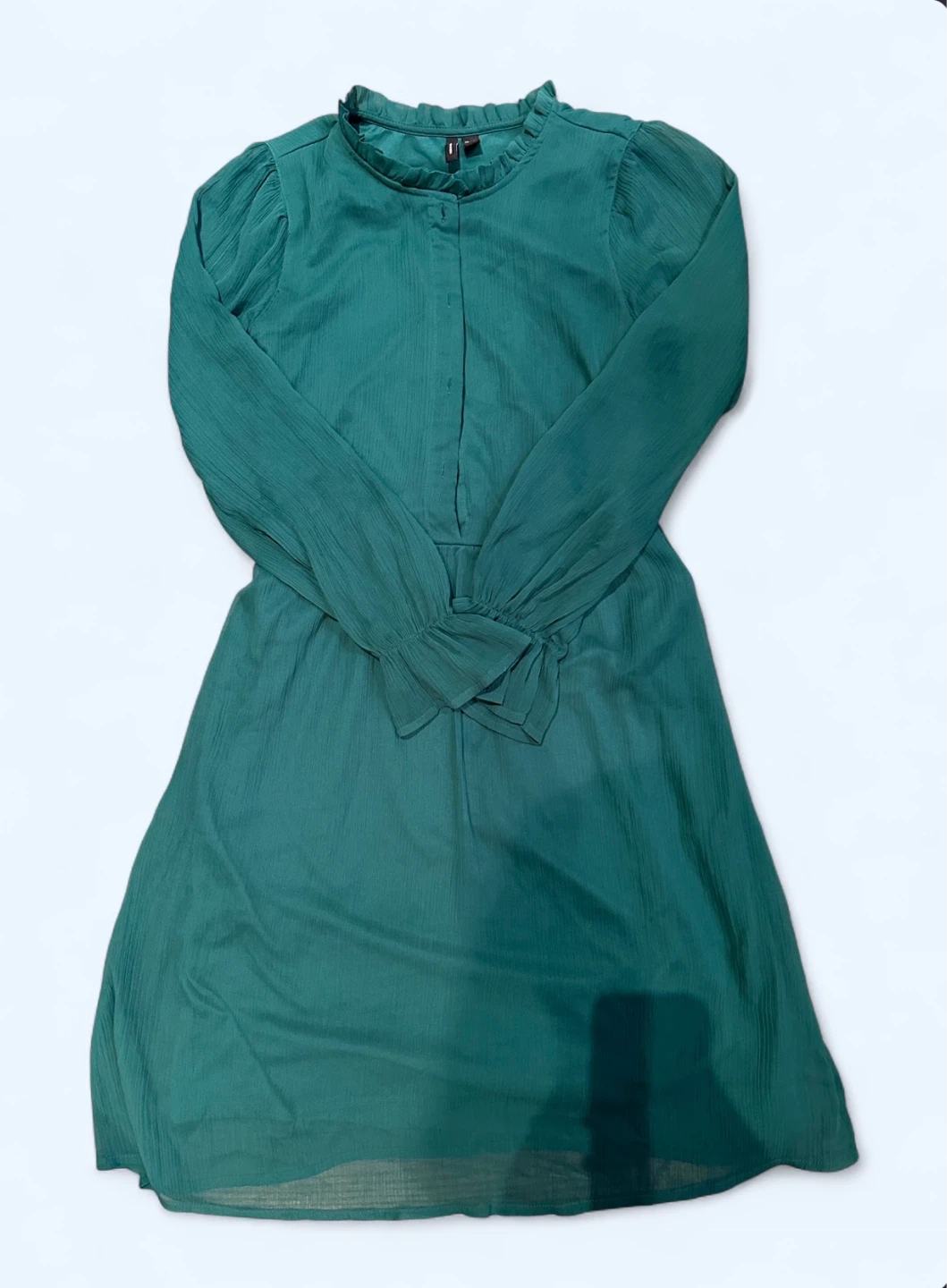 Vero Moda Green Long Sleeve Dress - Size M