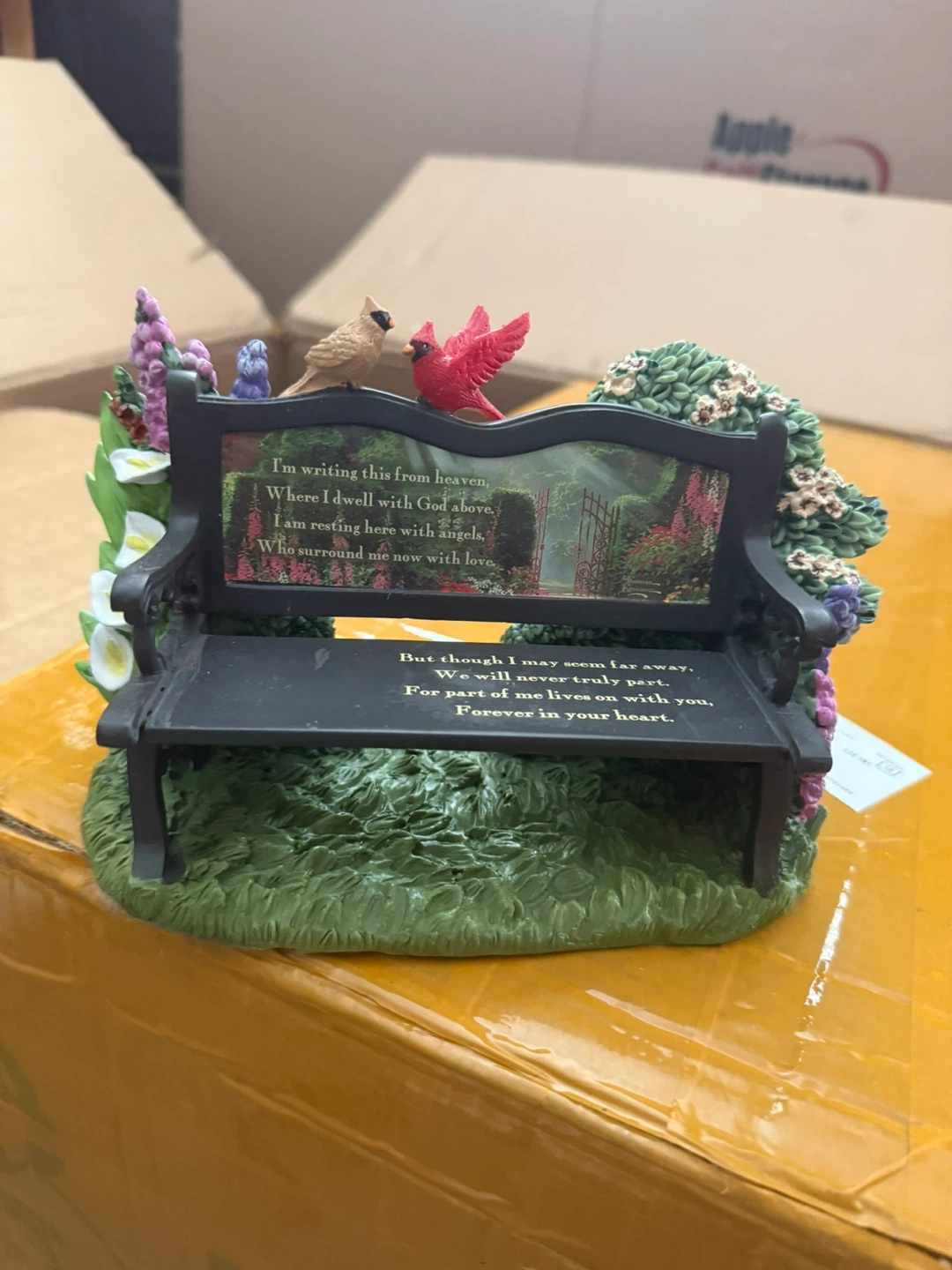Thomas Kinkade "Until We Meet Again" Bench Figurine