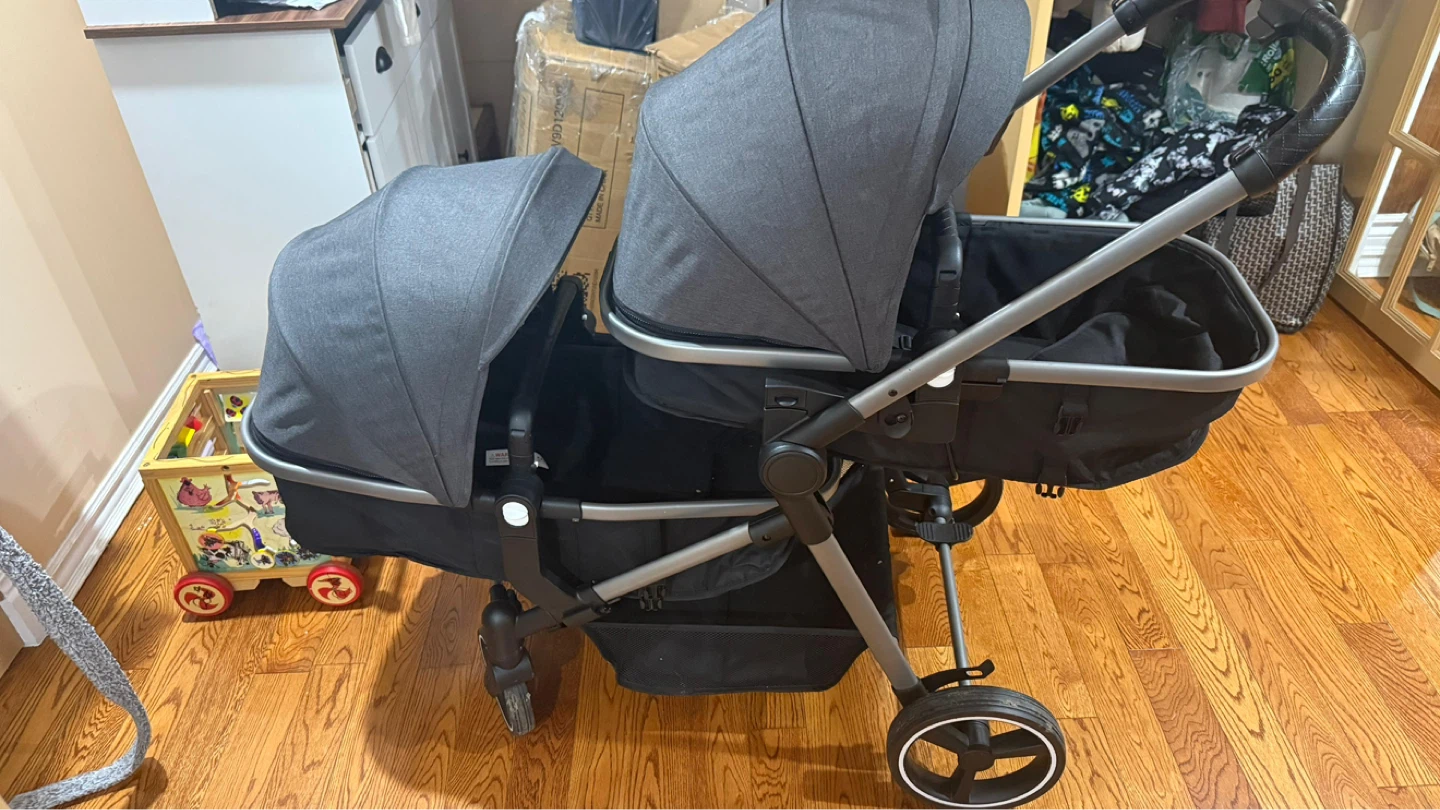 Grey Double Stroller