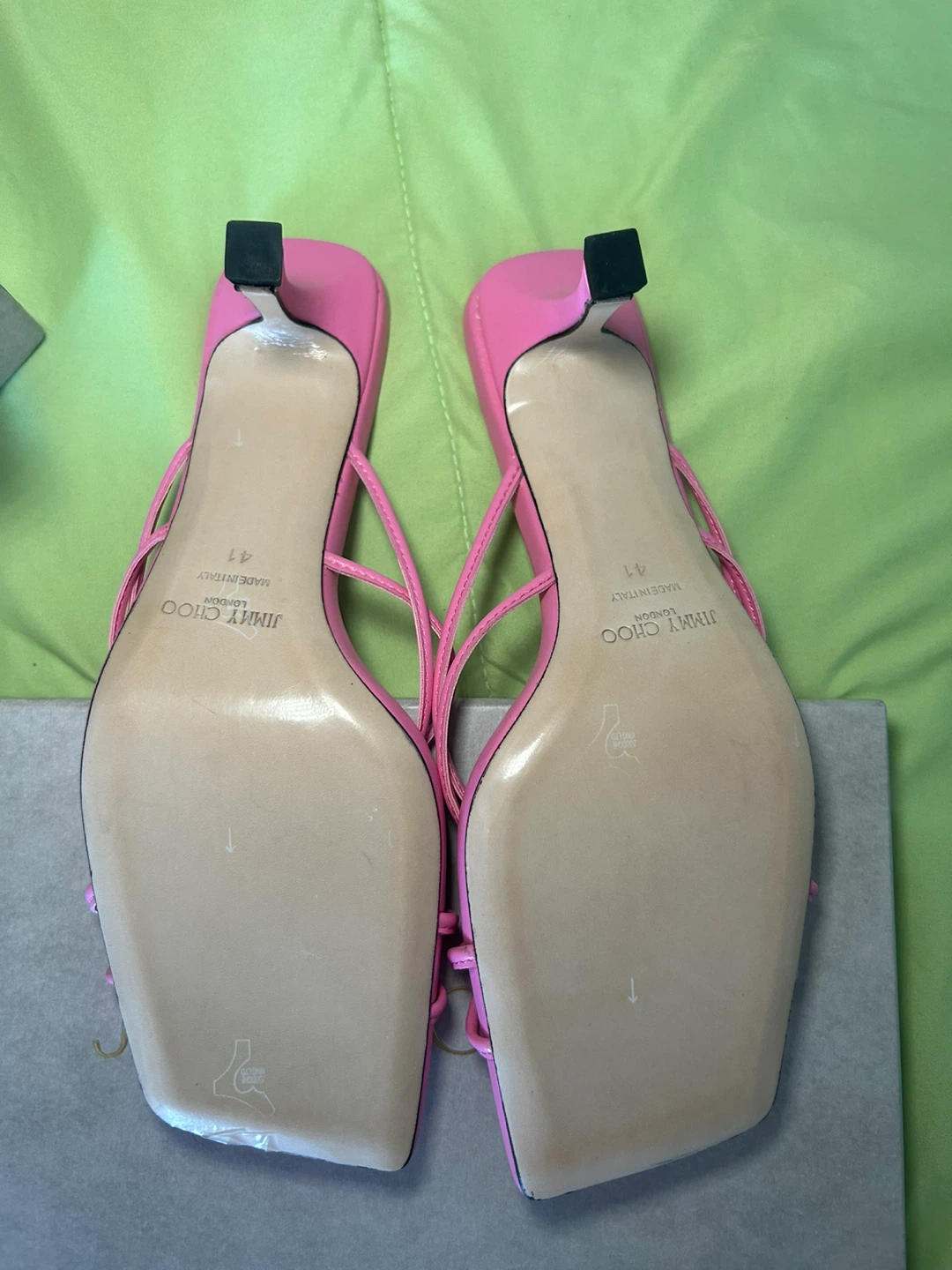 Jimmy Choo Pink Heart Embellished Strappy Heeled Sandals - photo 5