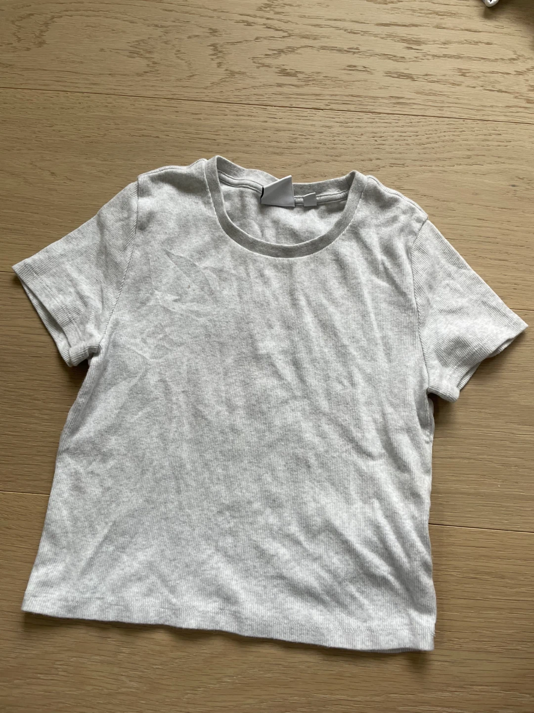 Grey Ribbed T-Shirt