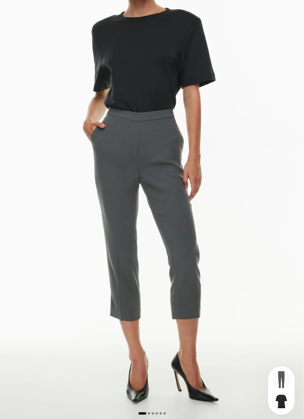 BABATON aritzia conan crop pants size 6- grey