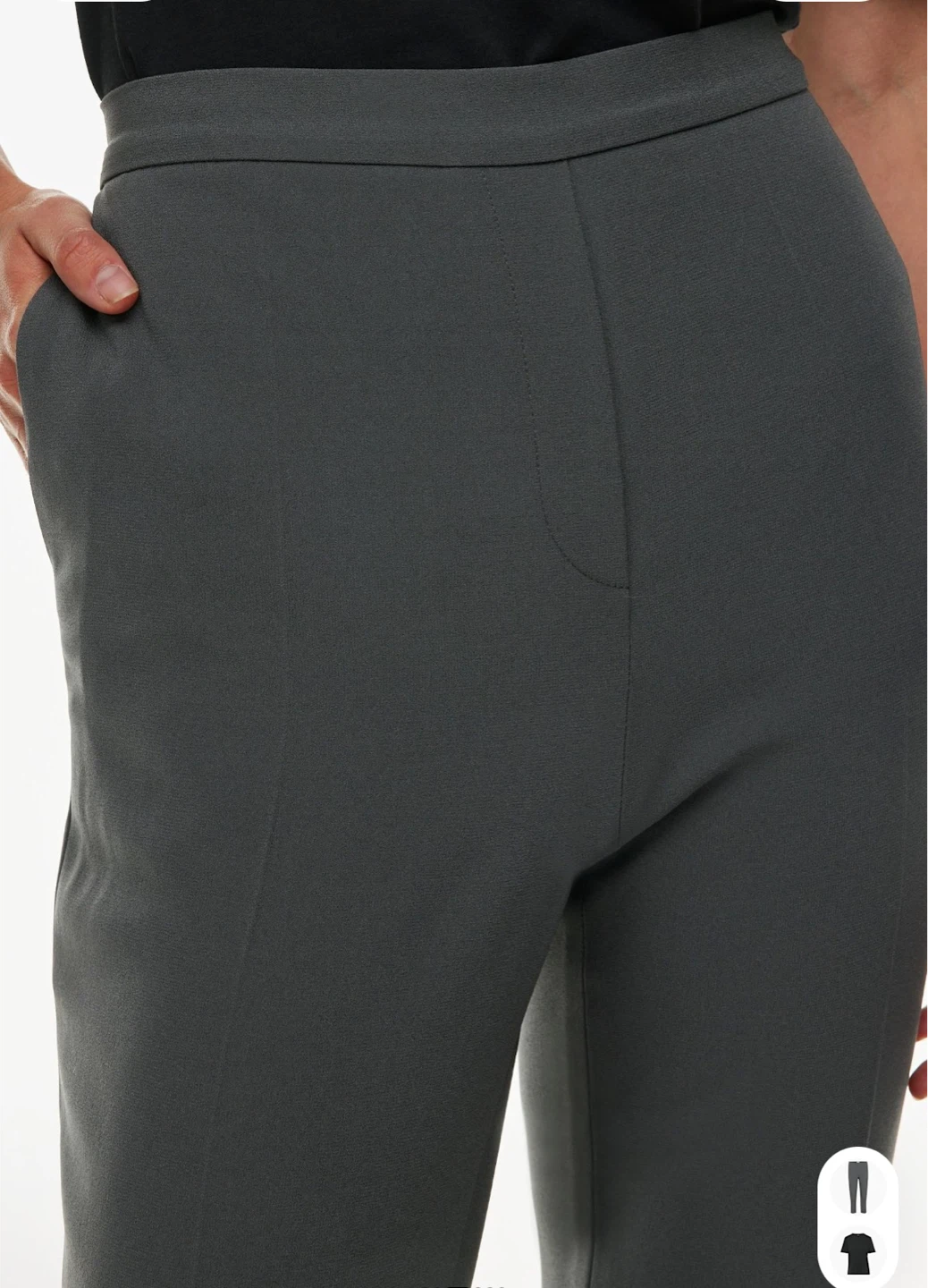 BABATON aritzia conan crop pants size 6- grey - photo 4