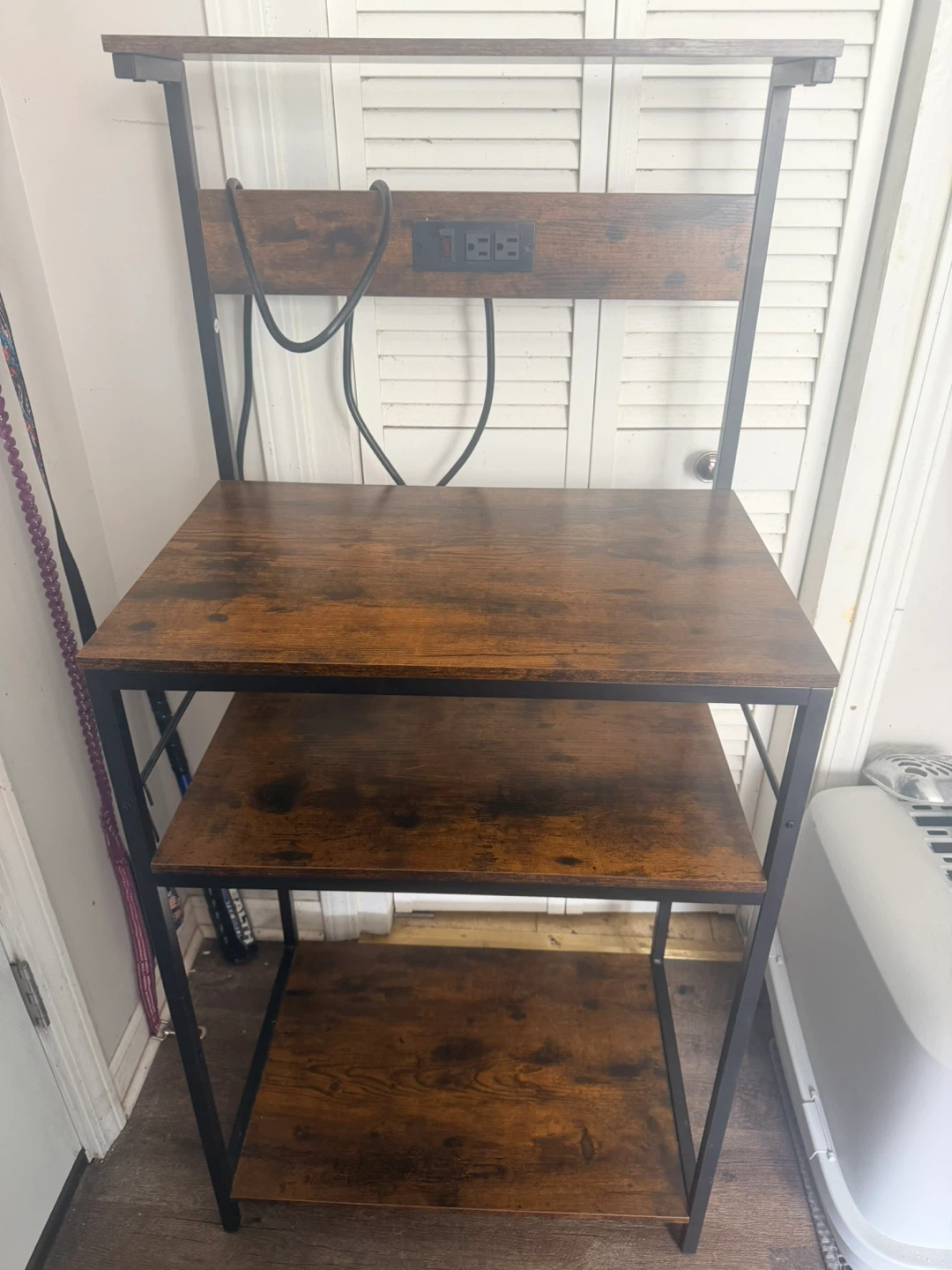 3-Tier Bakers Rack with Power Outlet