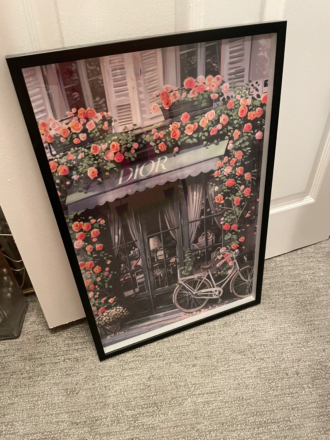 Dior Floral Cafe Framed Wall Art