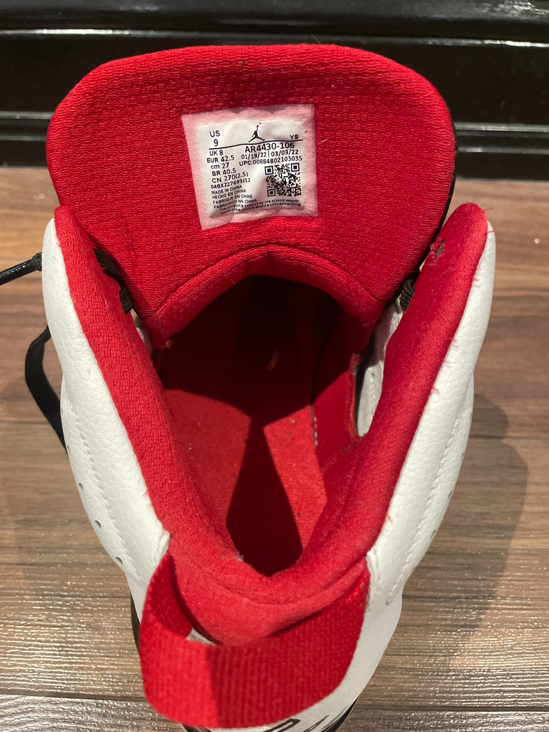 Jordan Air 1 Mid SE White Red Black Men's Shoes - photo 4