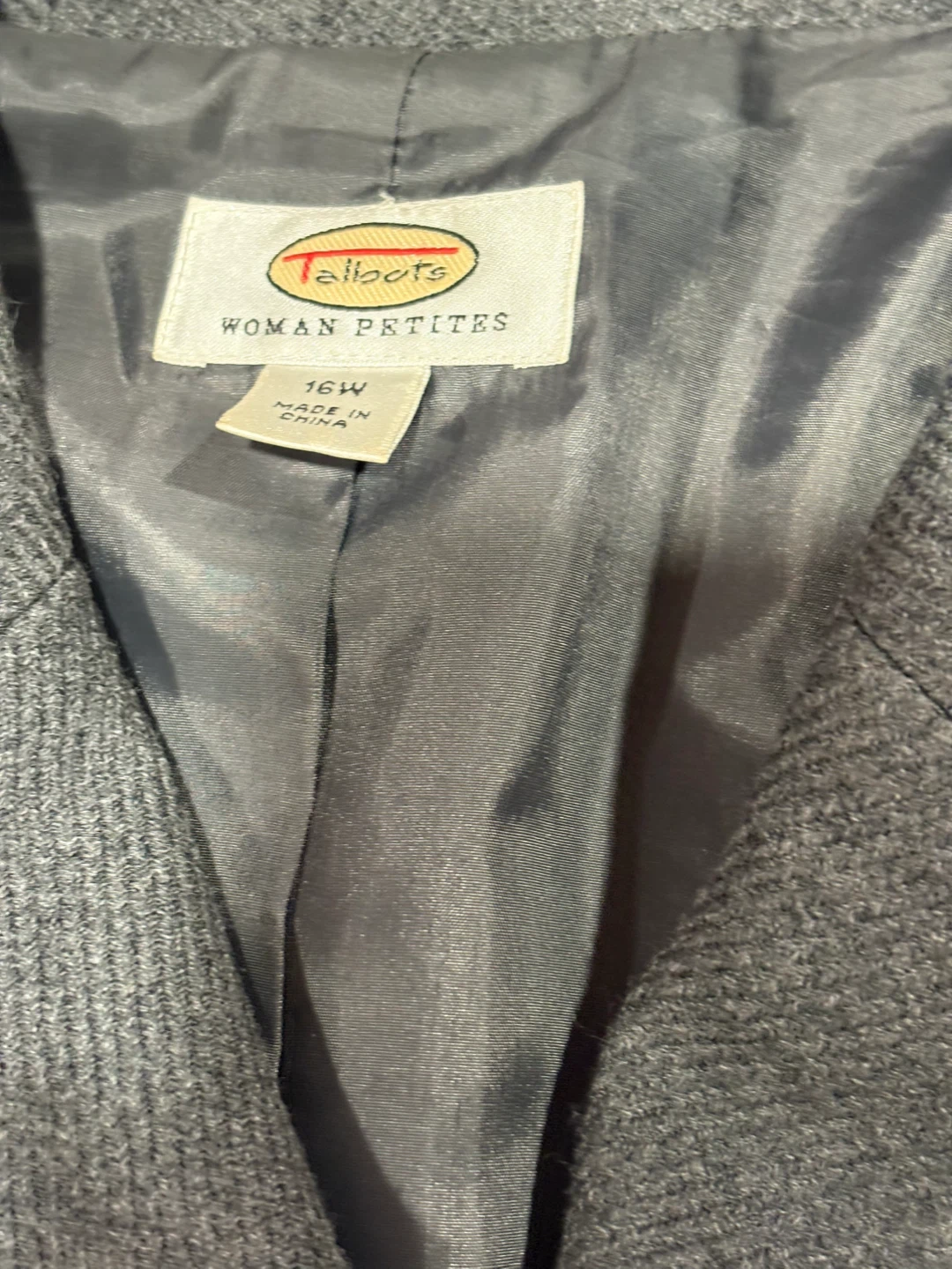 Talbots Woman Petites Grey Blazer Size 16W - photo 5