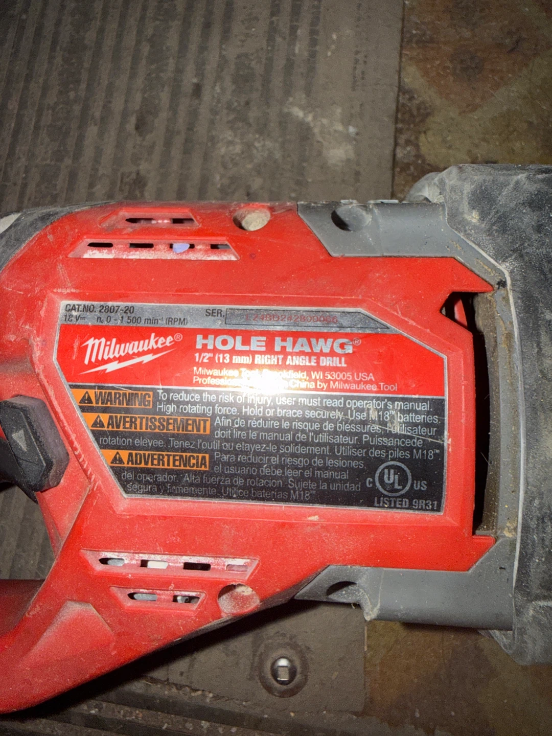 Milwaukee Hole Hawg Right Angle Drill - photo 2