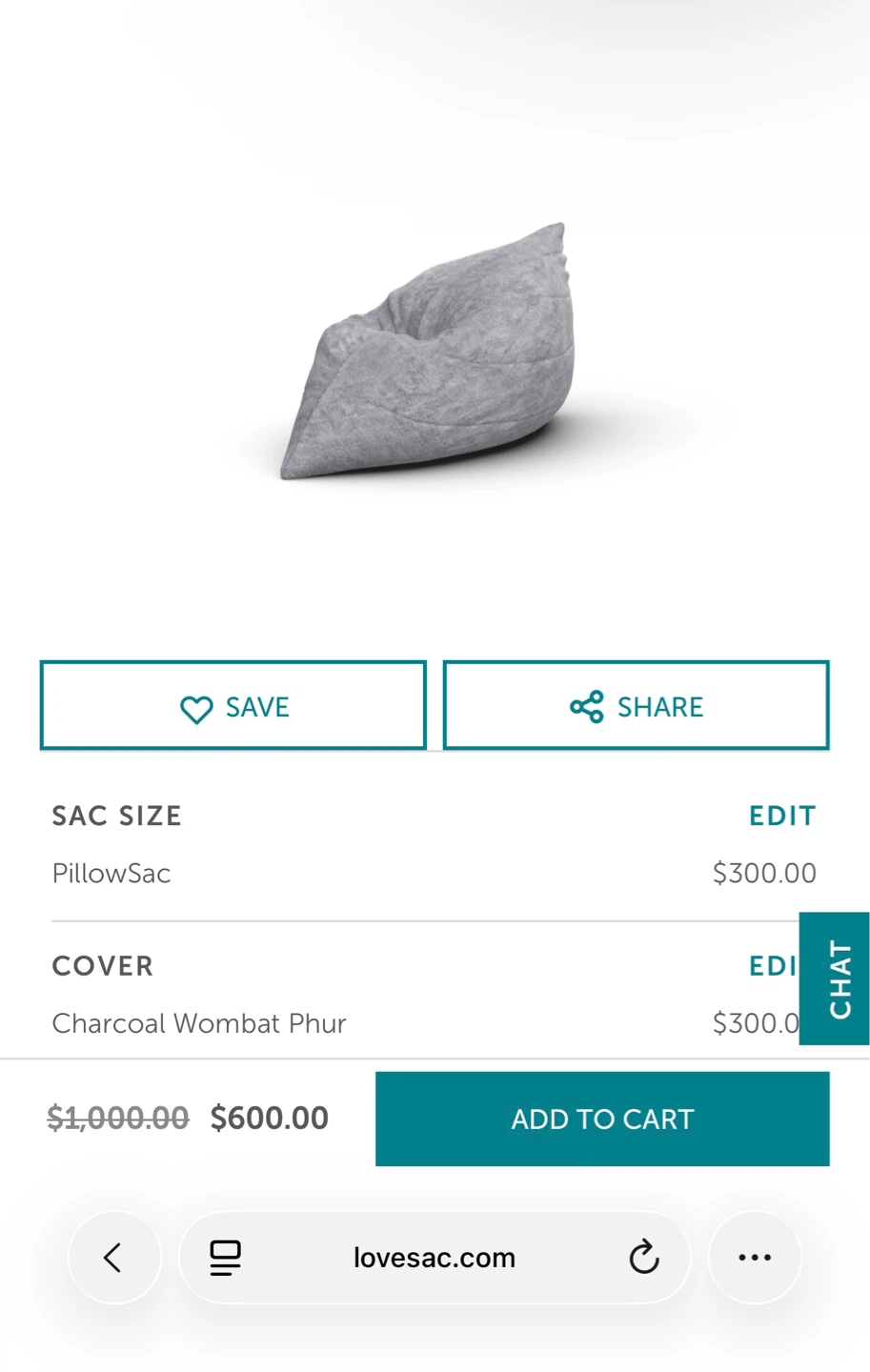 LoveSac PillowSac Bean Bag Chair - photo 5