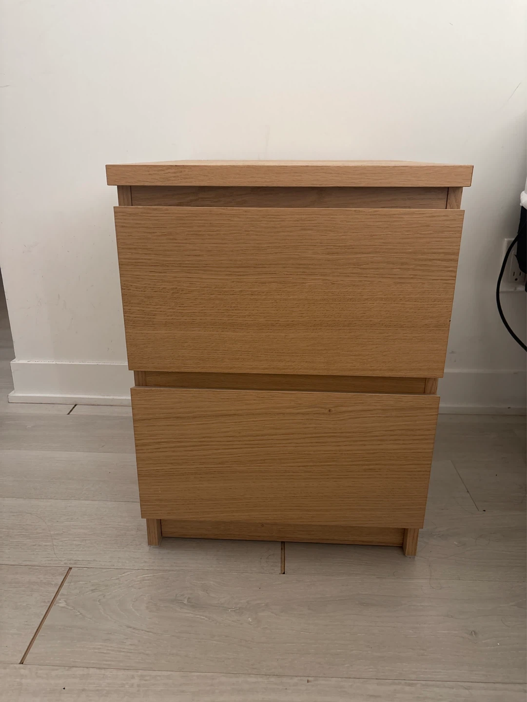 2-Drawer Wood Nightstand
