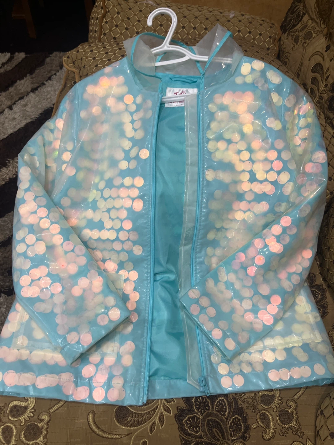 Kids' Iridescent Sequin Rain Jacket