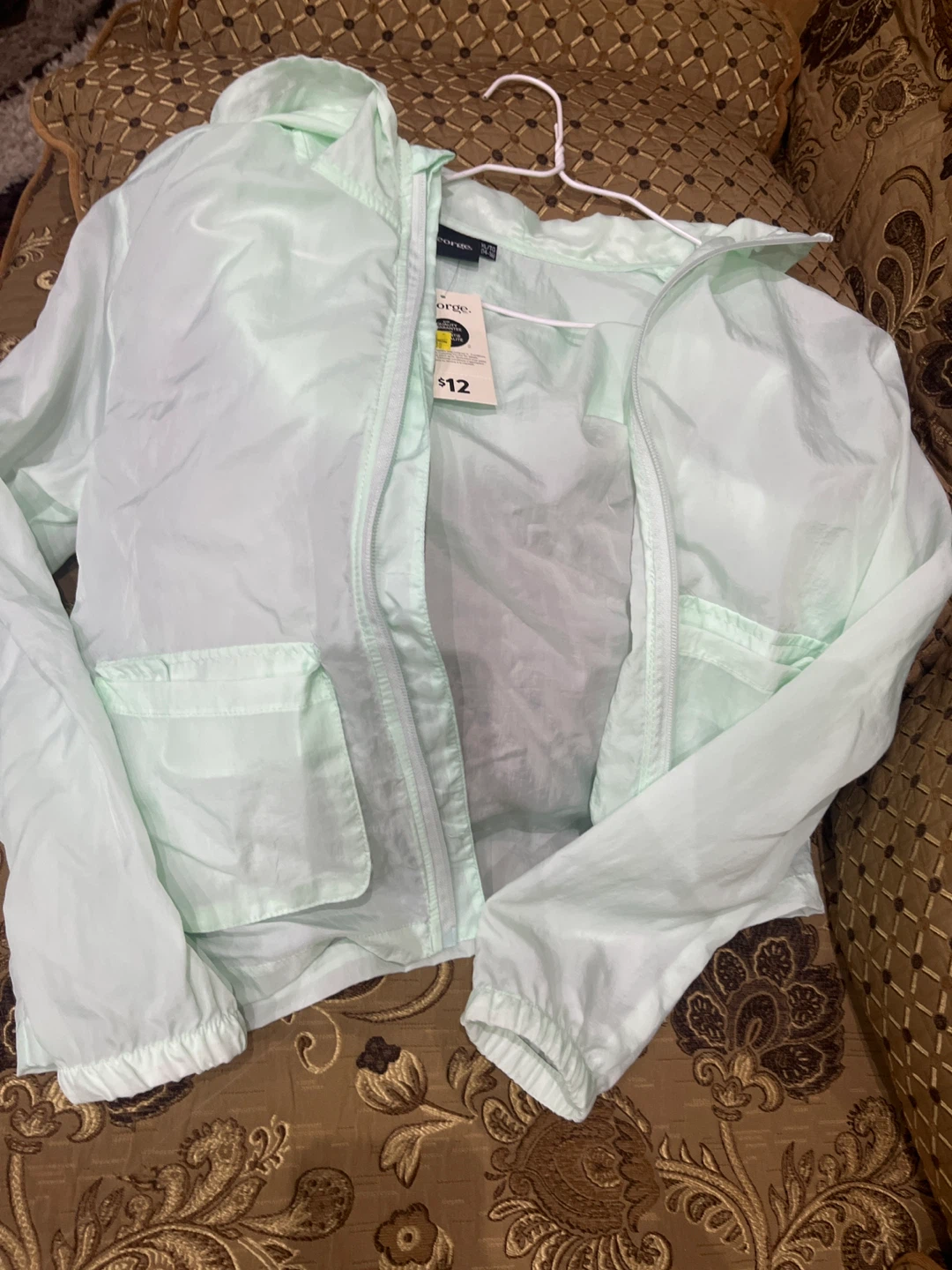 George Light Mint Green Windbreaker Jacket