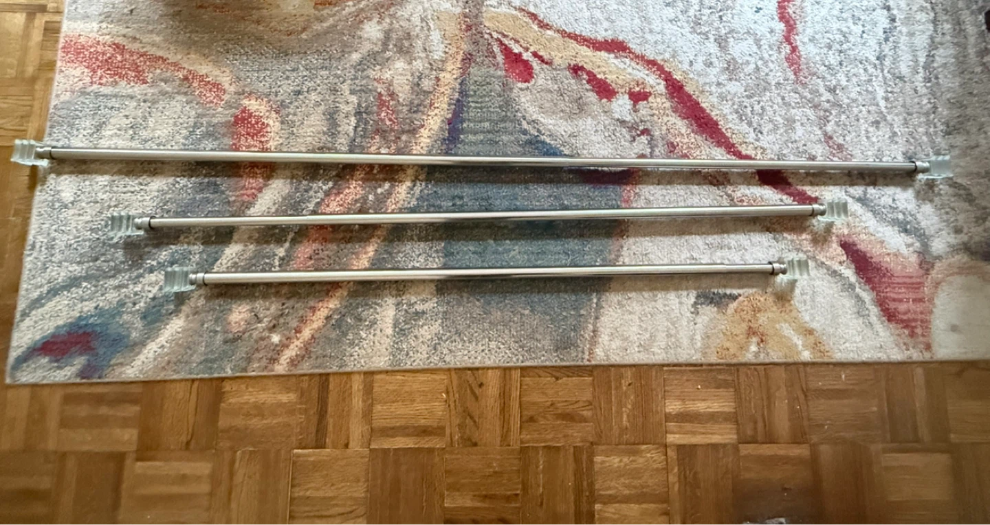 Curtain Rods with Crystal Finials