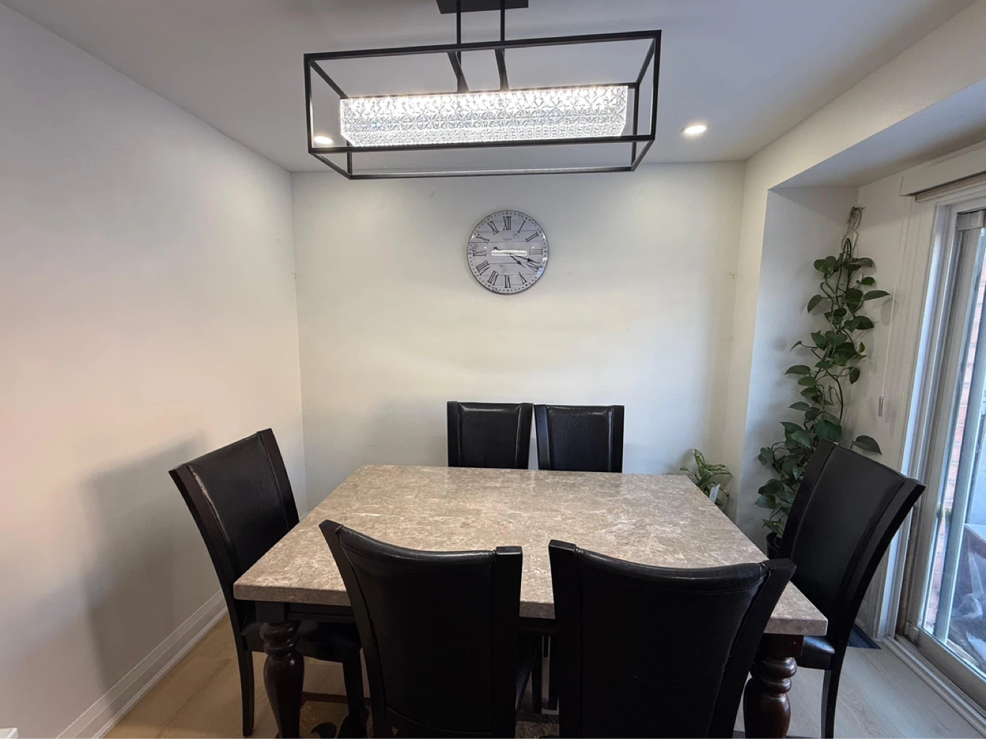 Elegant Marble Top Dining Table Set – Like New