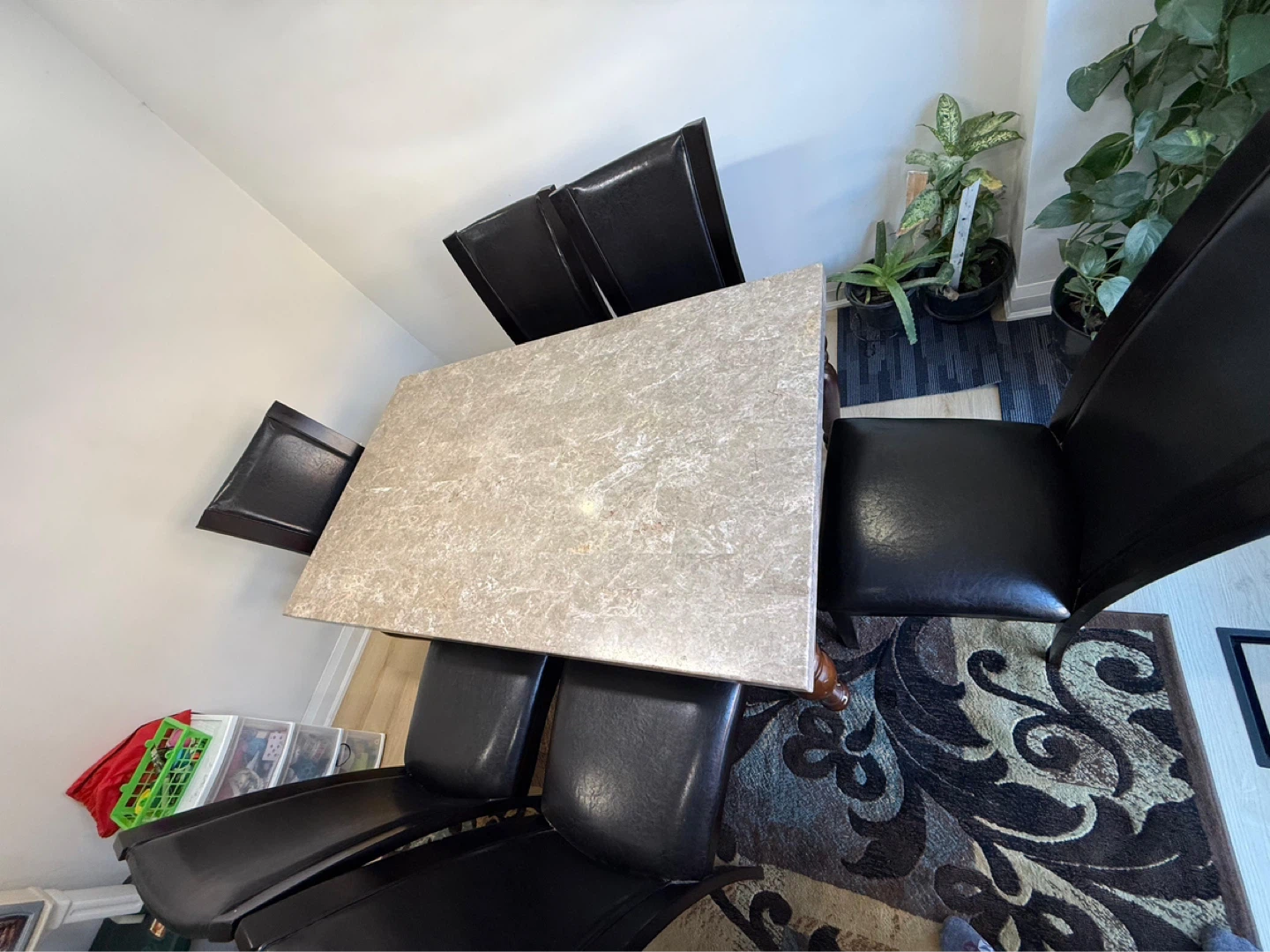 Elegant Marble Top Dining Table Set – Like New - photo 3
