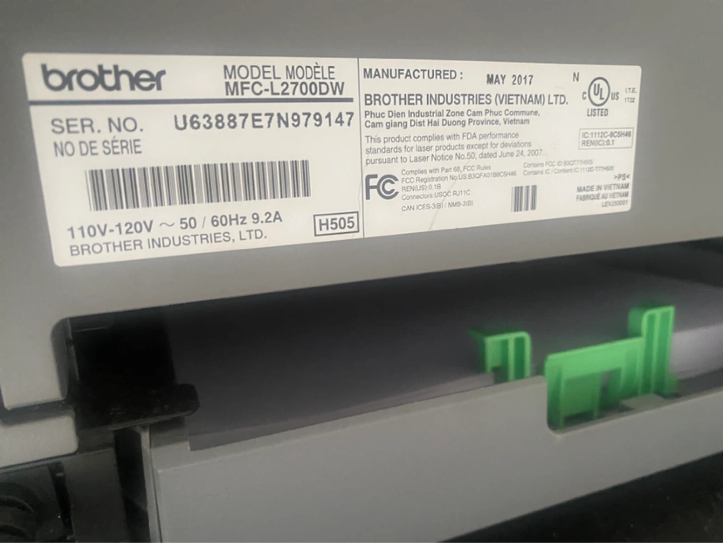 Brother MFC-L2700DW All-in-One Printer - photo 3