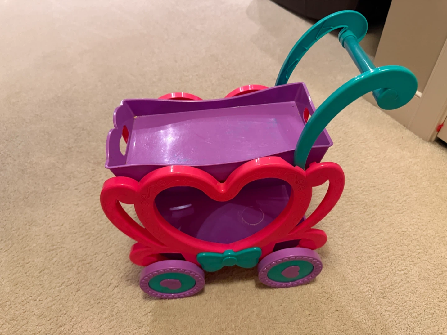 Kids Toy Stroller - Pink, Purple, Teal