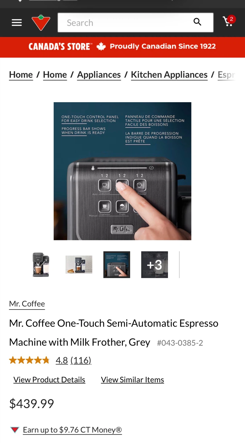 Mr. Coffee One-Touch Espresso Machine with Milk Frother, Grey - photo 5