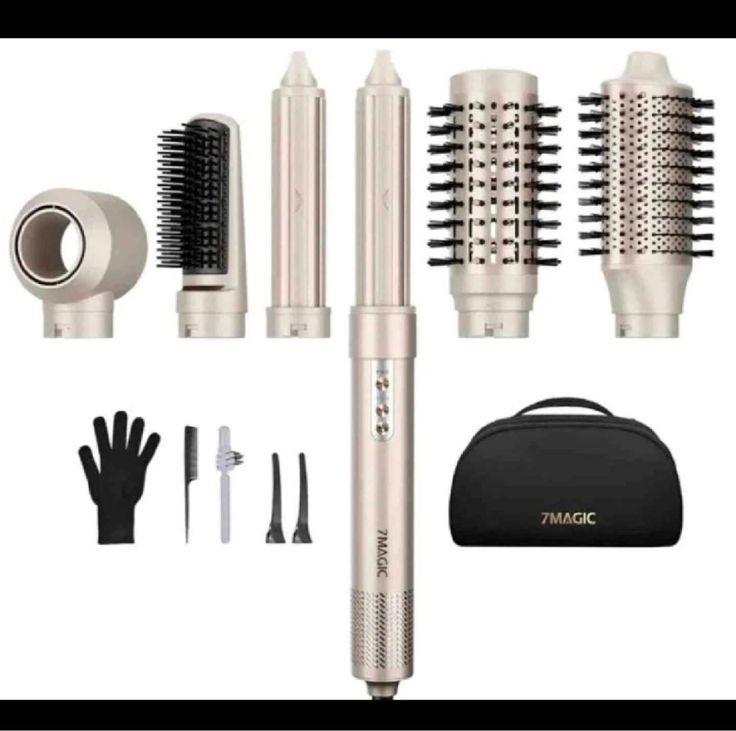 7MAGIC Hair Dryer Brush & 6 in 1 Hair Styler Silver