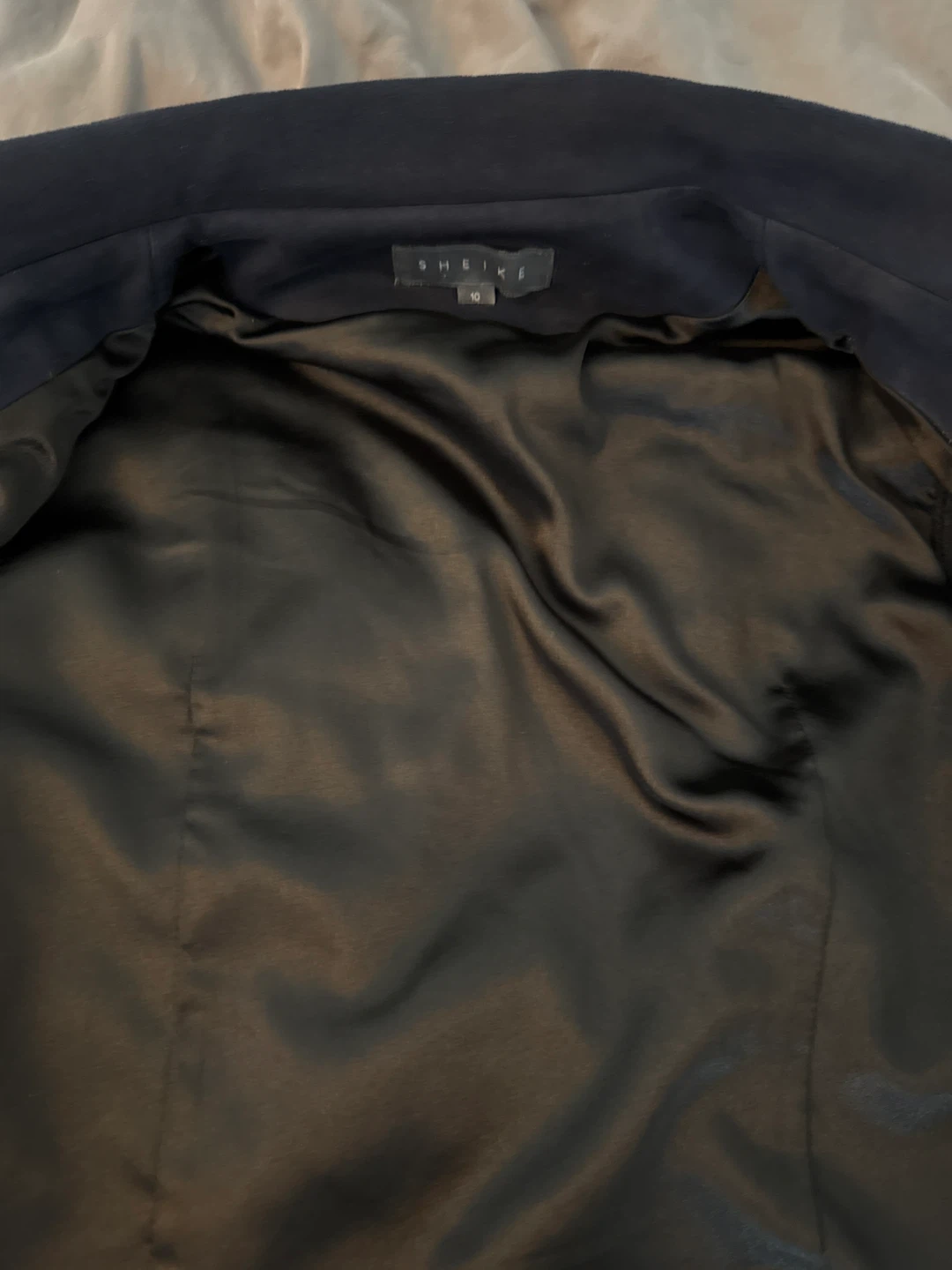 SHEIKE Navy Blue Suede Moto Jacket - photo 4