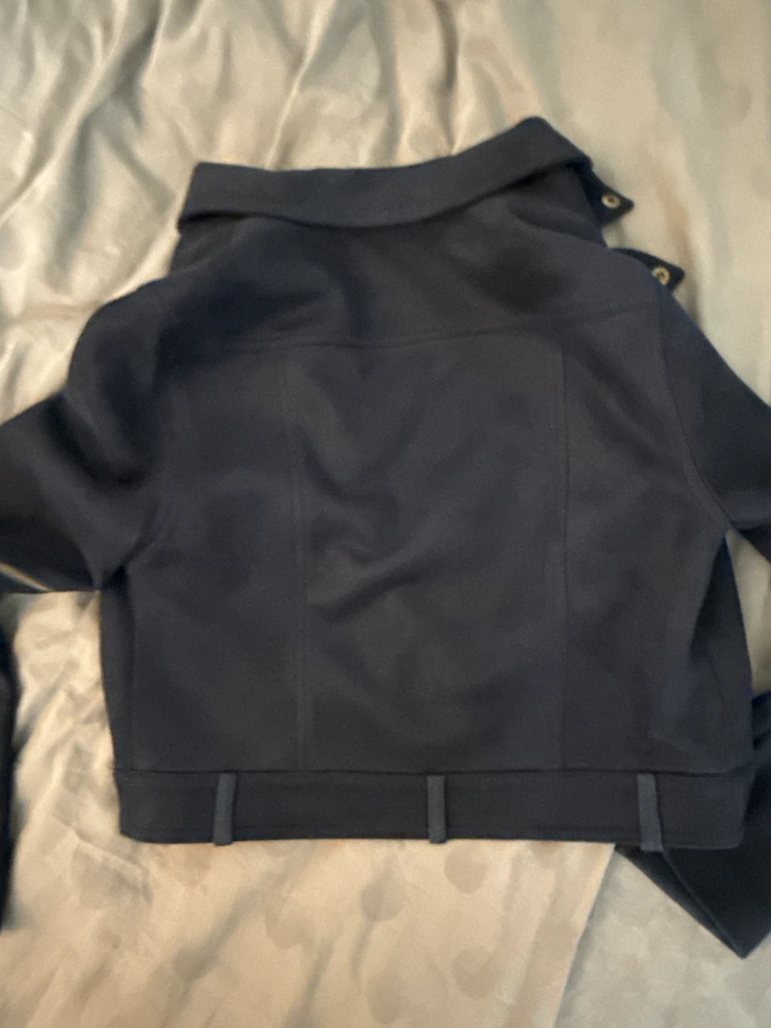 SHEIKE Navy Blue Suede Moto Jacket - photo 5