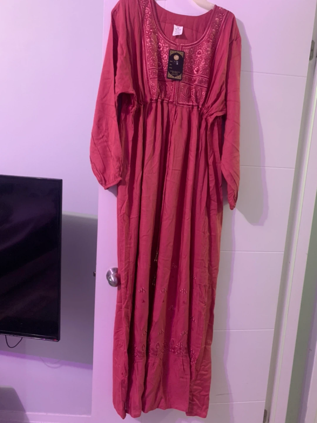 Embroidered Maxi Dress