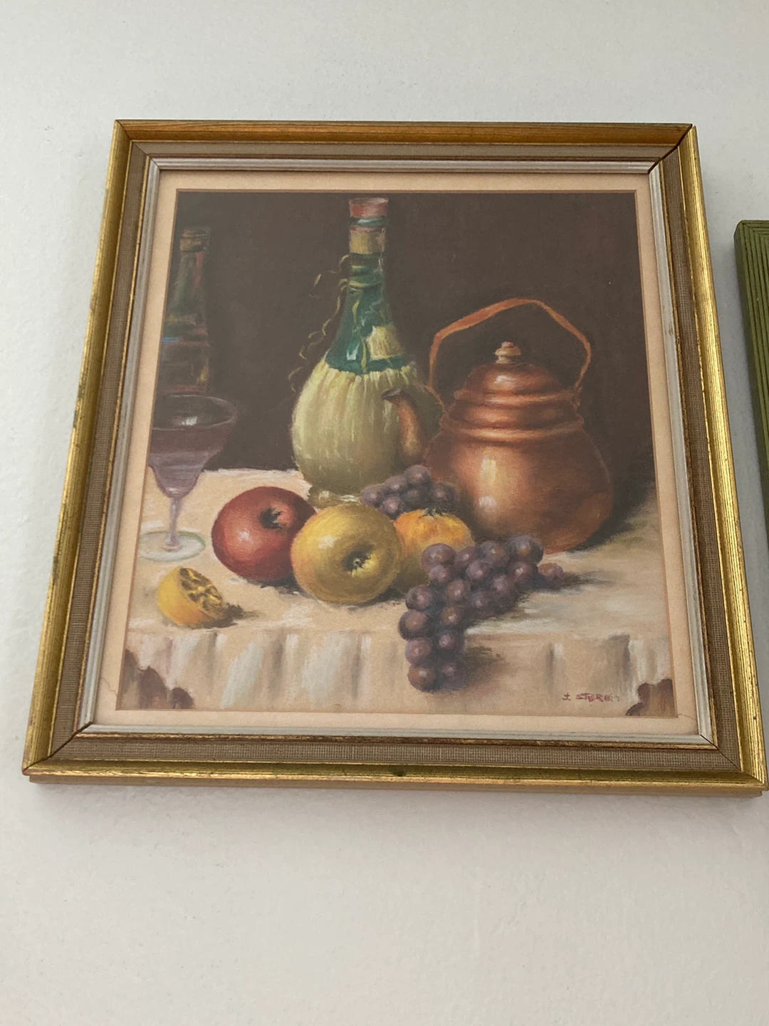 Vintage Still Life Fruit Painting Framed Art
