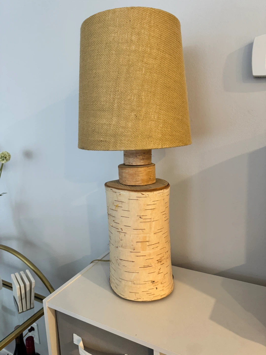 Rustic Tree Bark Table Lamp