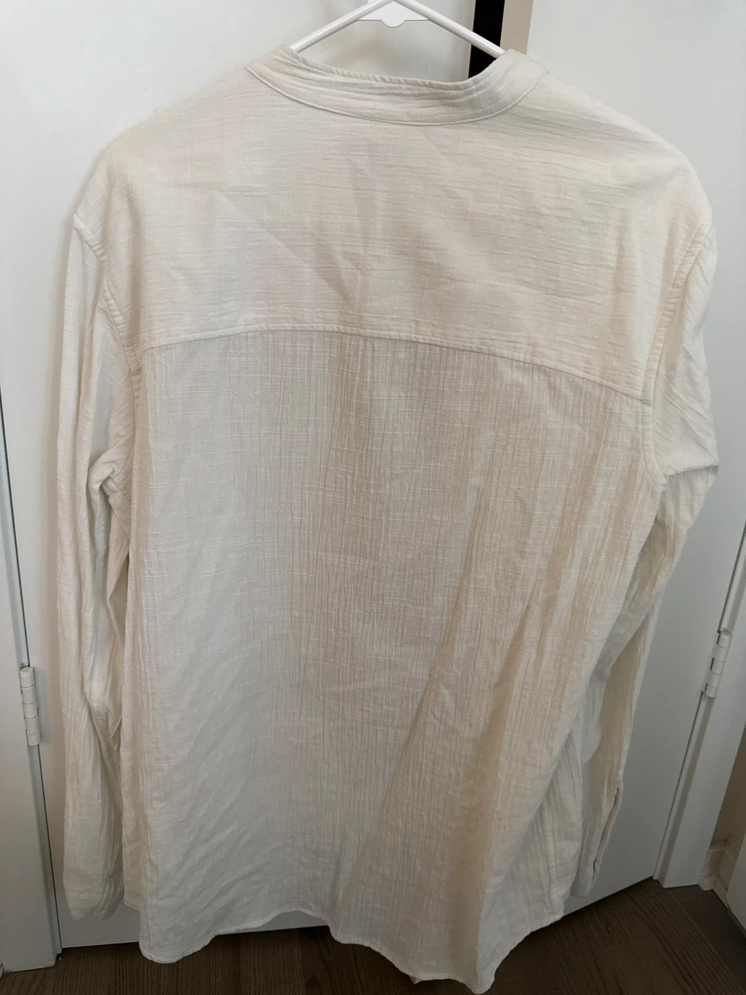 Unisex ZARA Relaxed Fit Shirt - Cream, Size M - photo 5