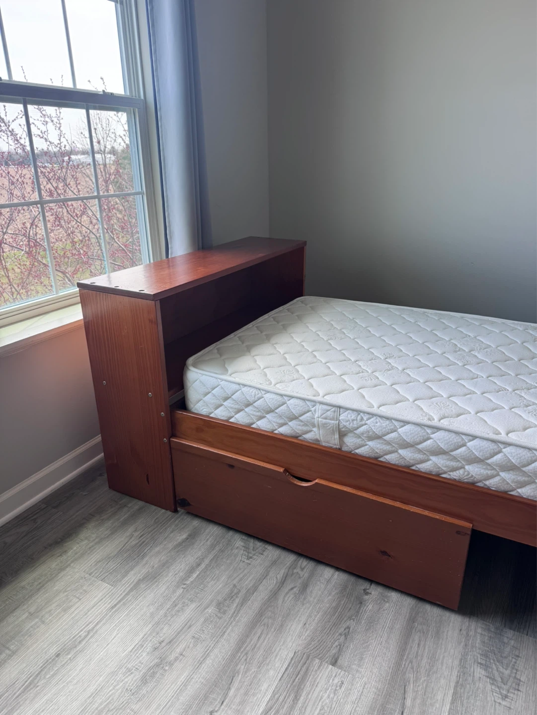 Wooden Bunk Bed with Drawers and Mattresses - photo 2