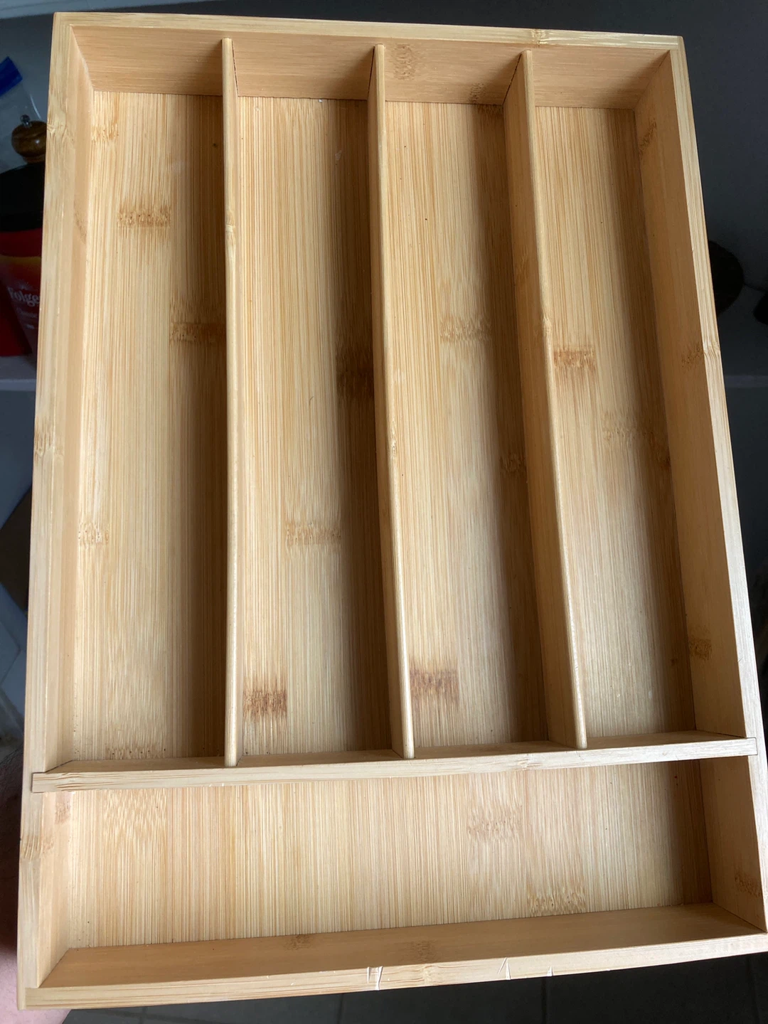 Bamboo Utensil Organizer Tray