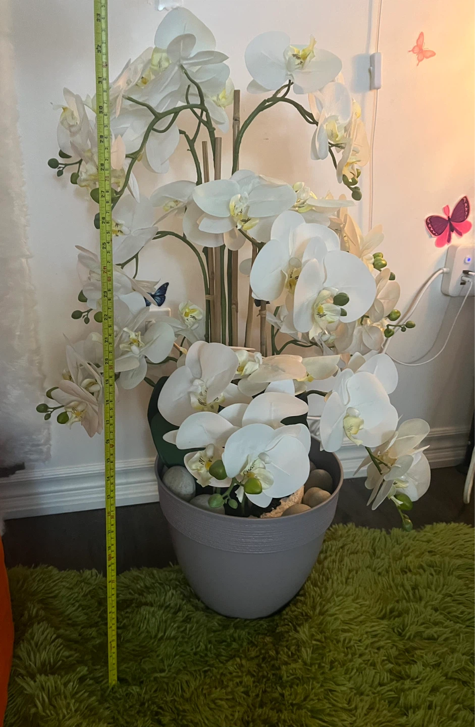 Artificial White Orchid Plant - photo 2