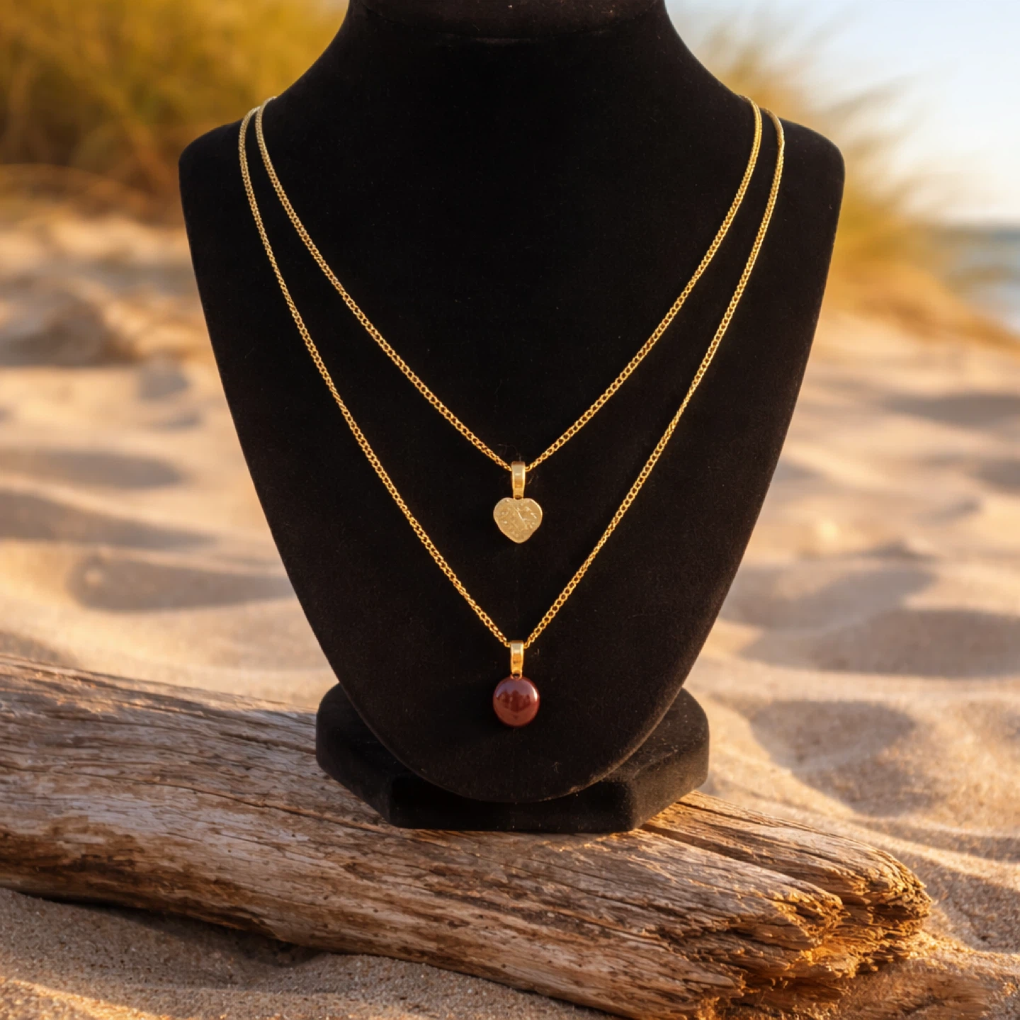 SeaGlass & Precious Stone Necklaces- $10ea - photo 5