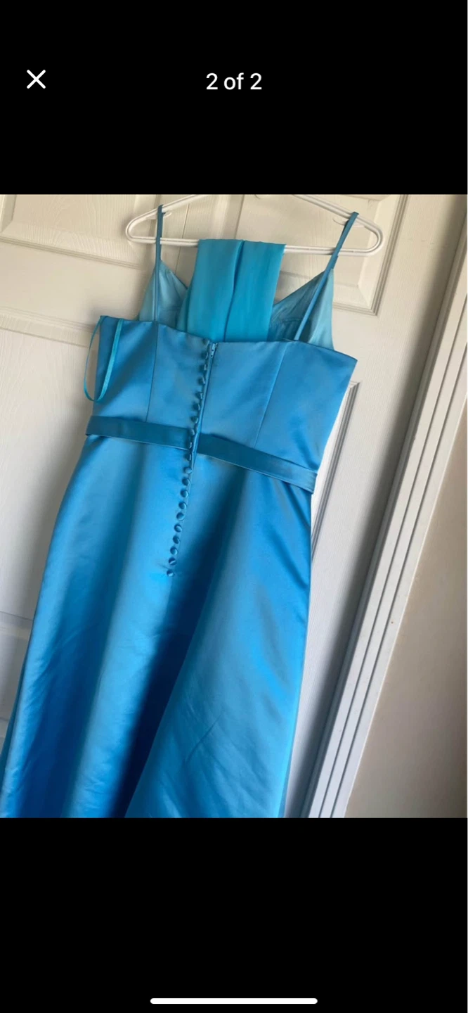 Strappy Blue Bridesmaid Dress