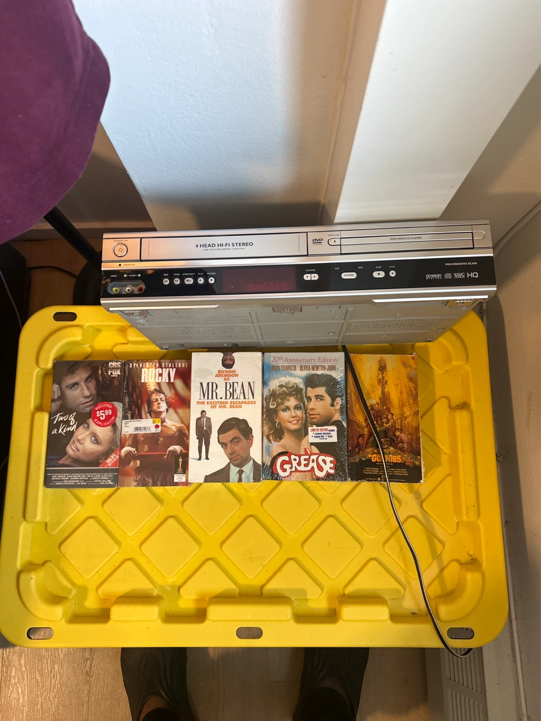 DVD/VCR Combo Player with VHS Tapes
