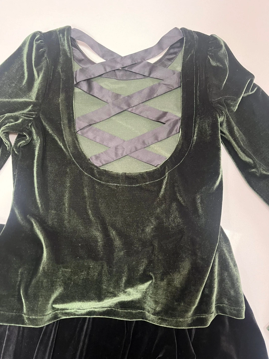Anthropologie Velvet Dress - Green - Size M - photo 4