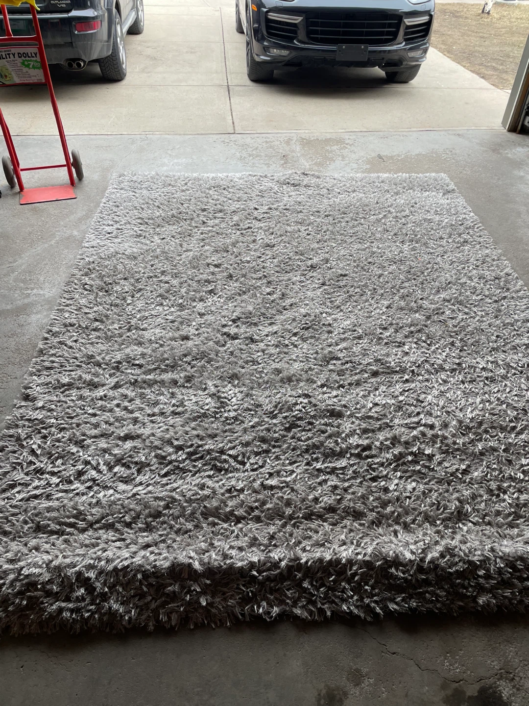 Shag Area Rug - Grey - photo 3