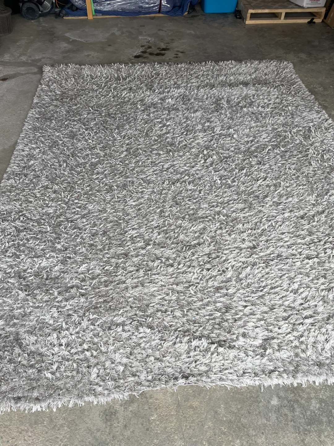 Shag Area Rug - Grey
