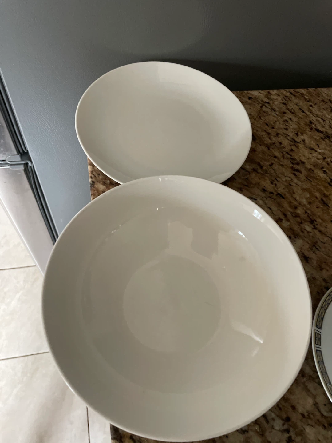White Ceramic Bowl/plate and Cup with Saucer Set - photo 2