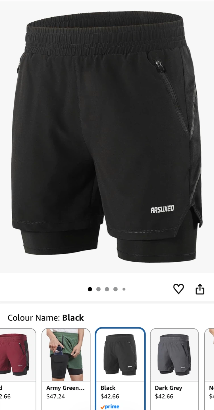 Brand New: ARSUXEO Men's Running Shorts (Medium)