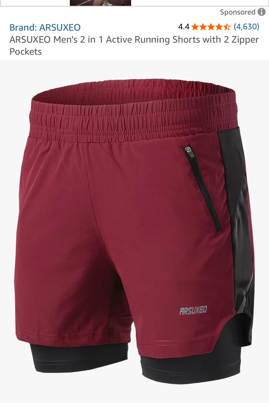 Brand New: ARSUXEO Men's Running Shorts (Medium) - photo 5