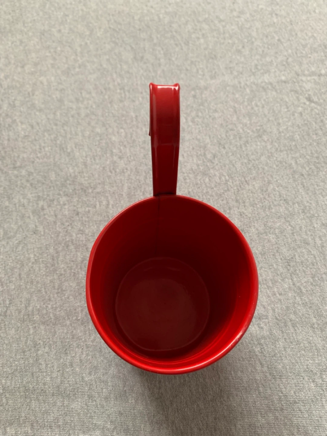 Red Hanging Metal Bucket - photo 2