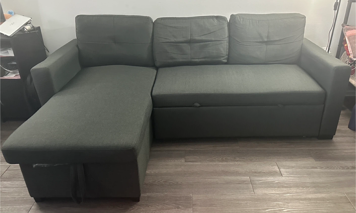 Grey Sectional Sofa with Storage - photo 4