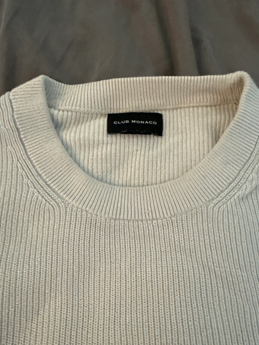 Club Monaco Short Sleeve Sweater - Cream - photo 2