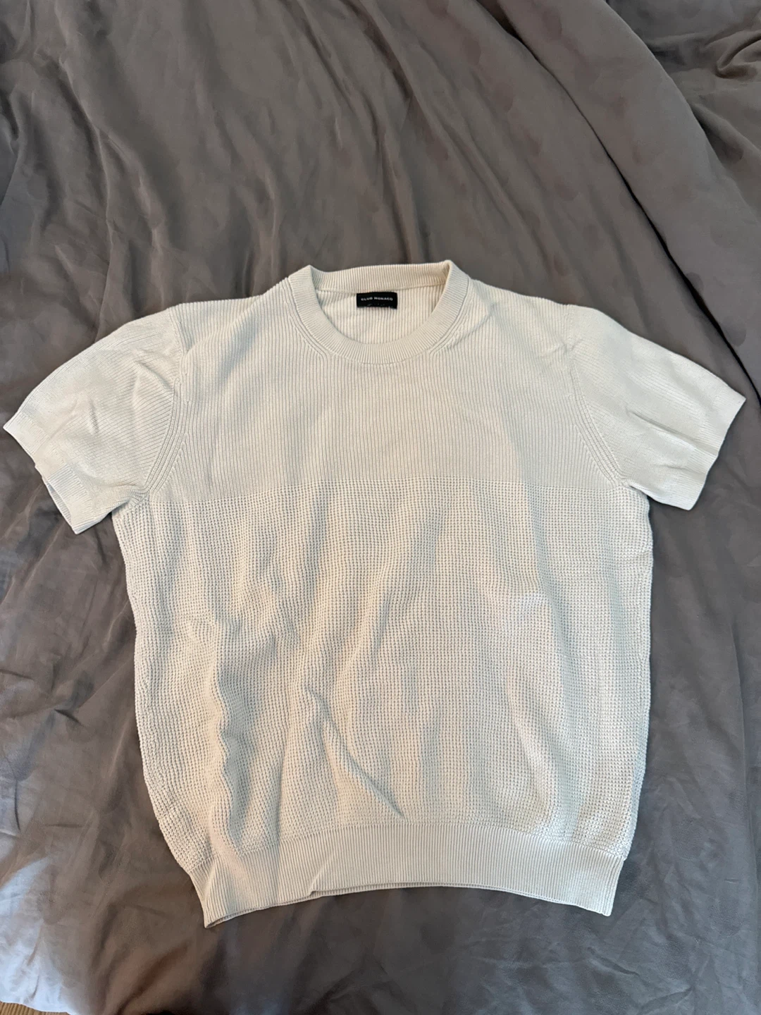 Club Monaco Short Sleeve Sweater - Cream