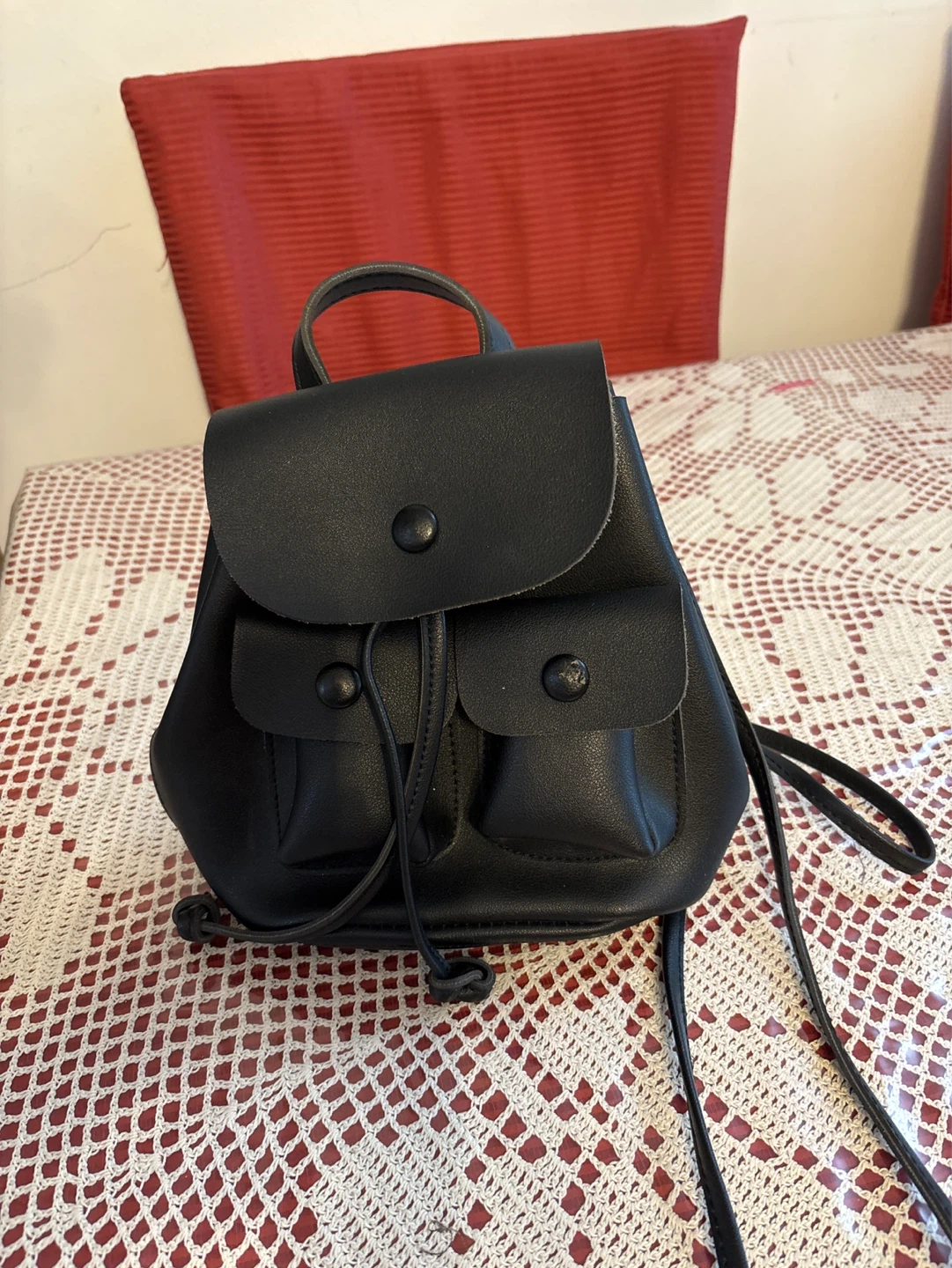 Black Mini Backpack