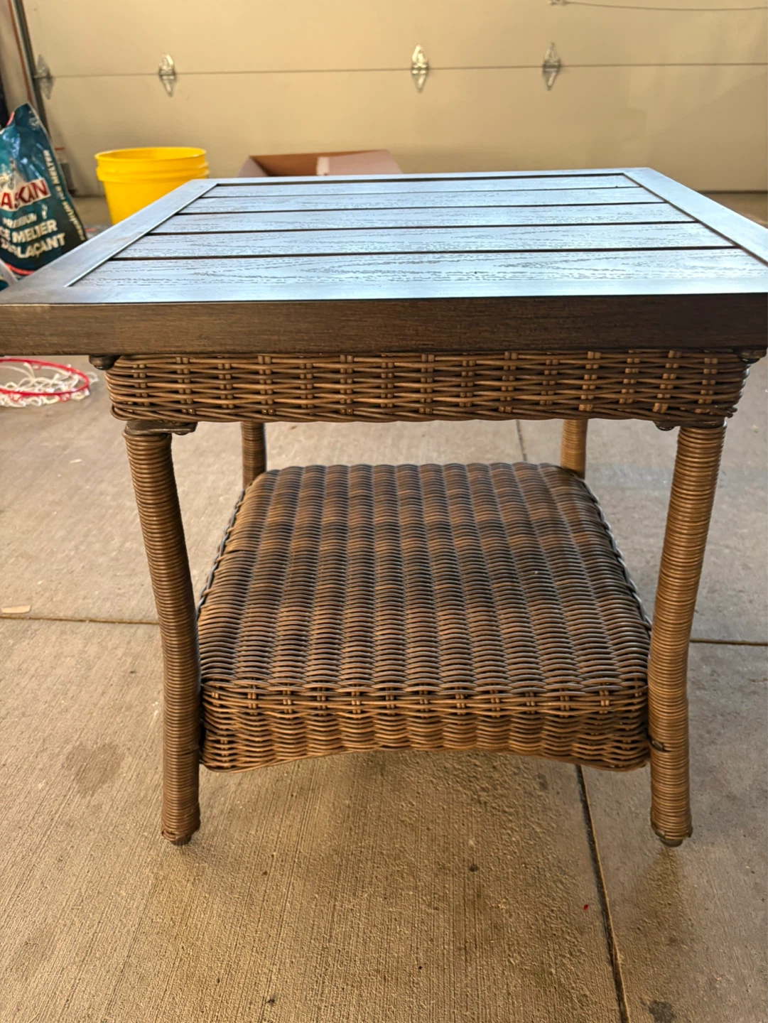 Wicker Patio Side Table