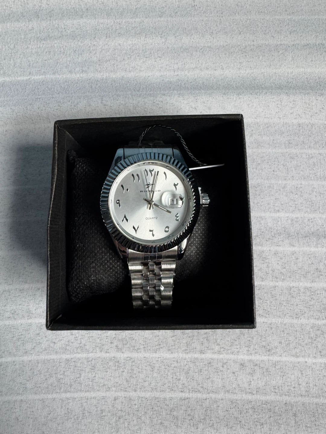 Arabic Numeral Silver Watch – New in Box | Datejust Style - photo 5
