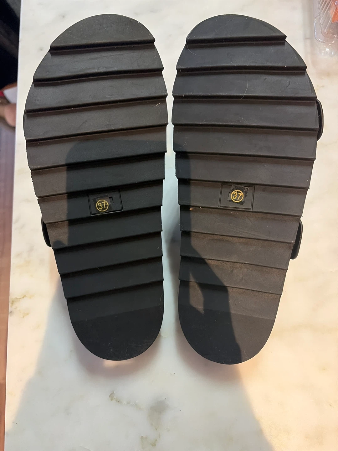 Riyana Tailor Black Embellished Slide Sandals - Size 37 - photo 2